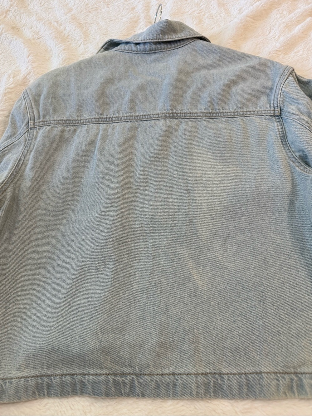 PAIGE Natalia Cropped Denim Shacket Windward Light Wash Jacket XS NWT - Picture 14 of 16